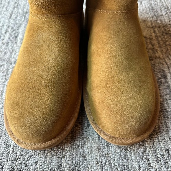 NWOT Koolaburra by UGG Tan Brown Sherpa Booties Boots Womens Size 8 Cozy Winter - Picture 7 of 9